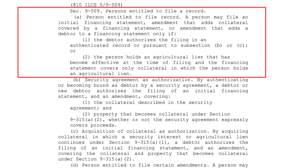 UCC Financing Statement Filing