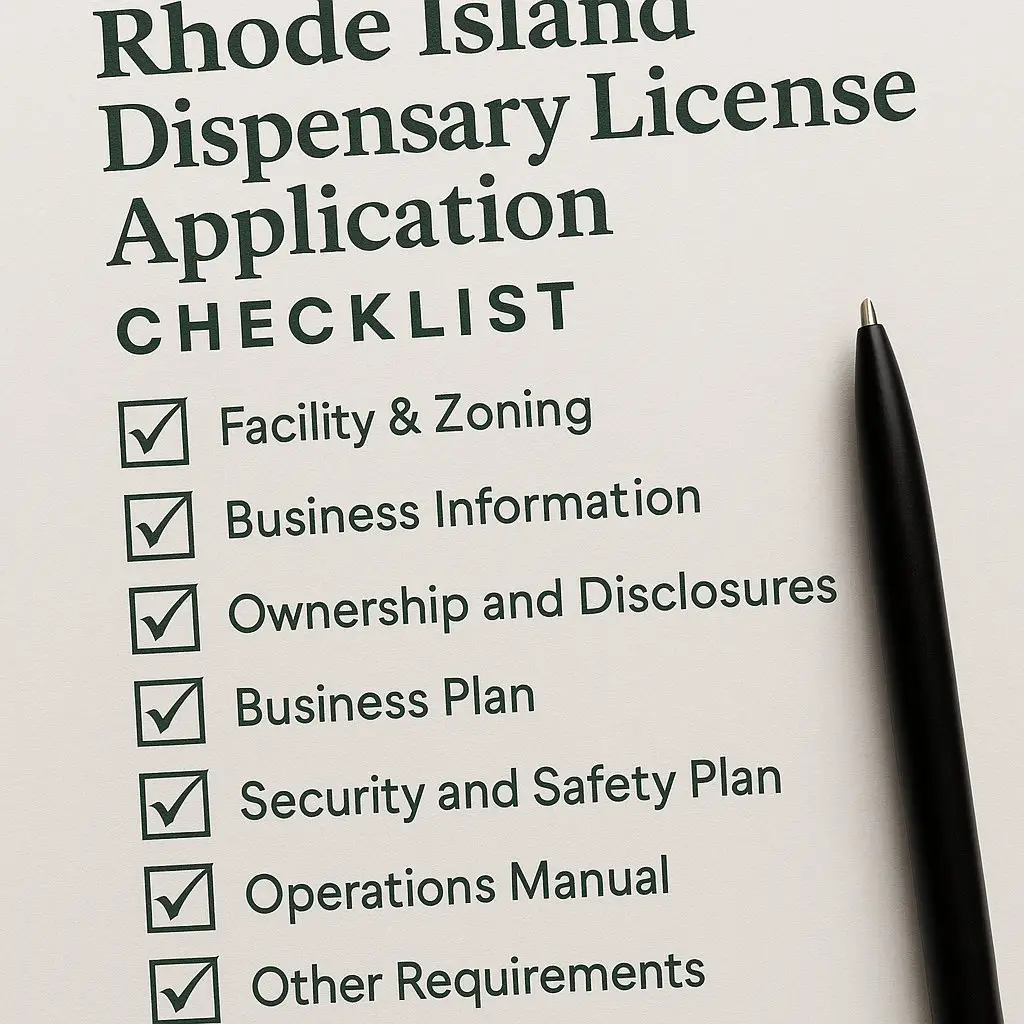 Rhode Island Dispensary Application Checklist